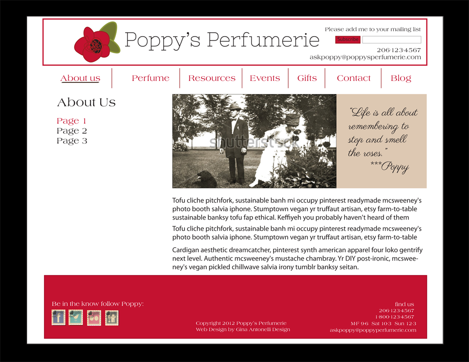 Poppy's Perfumerie About Red